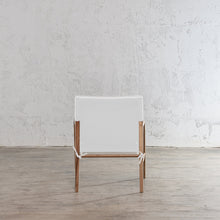 MALAND SLING LEATHER ARM CHAIR | WHITE LEATHER | BACK