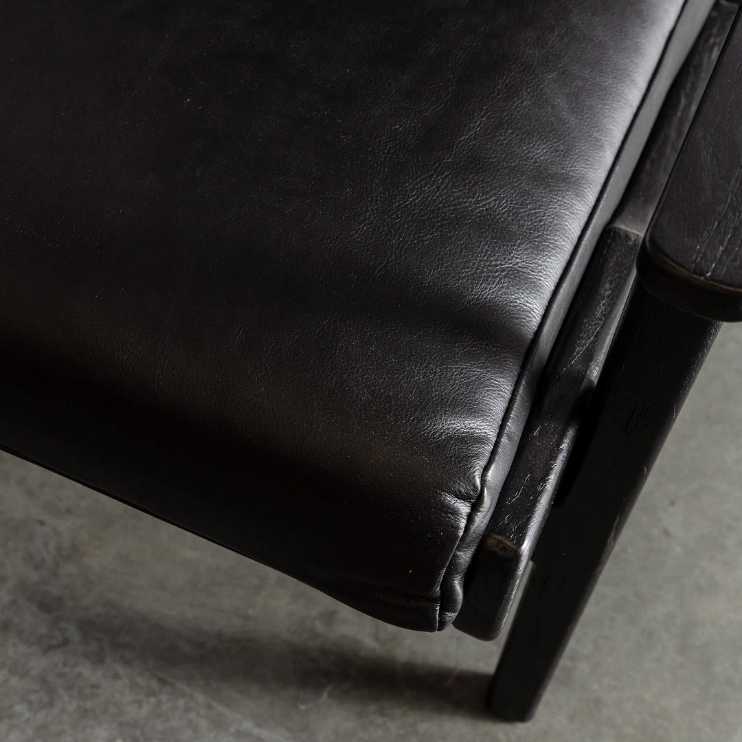 MALAND SVEN ARM CHAIR  |  BLACK ON BLACK LEATHER