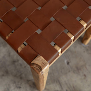 TAN WOVEN LEATHER HIDE