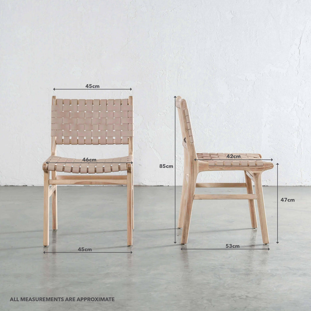 PRE ORDER  |  MALAND CONTEMPO WOVEN LEATHER DINING CHAIR  |  BUNDLE + SAVE  |  BLONDE WOOD + TOASTED ALMOND LEATHER HIDE