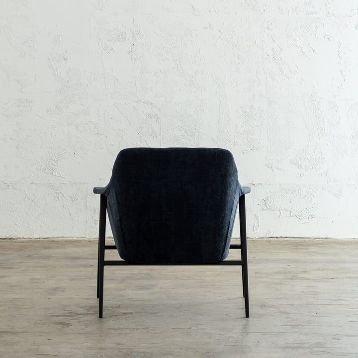 MARCUS ARM CHAIR  |   BALTIC BLUE  |  MODERN OCCASIONAL CHAIR  | LOUNGE CHAIR REAR VIEW