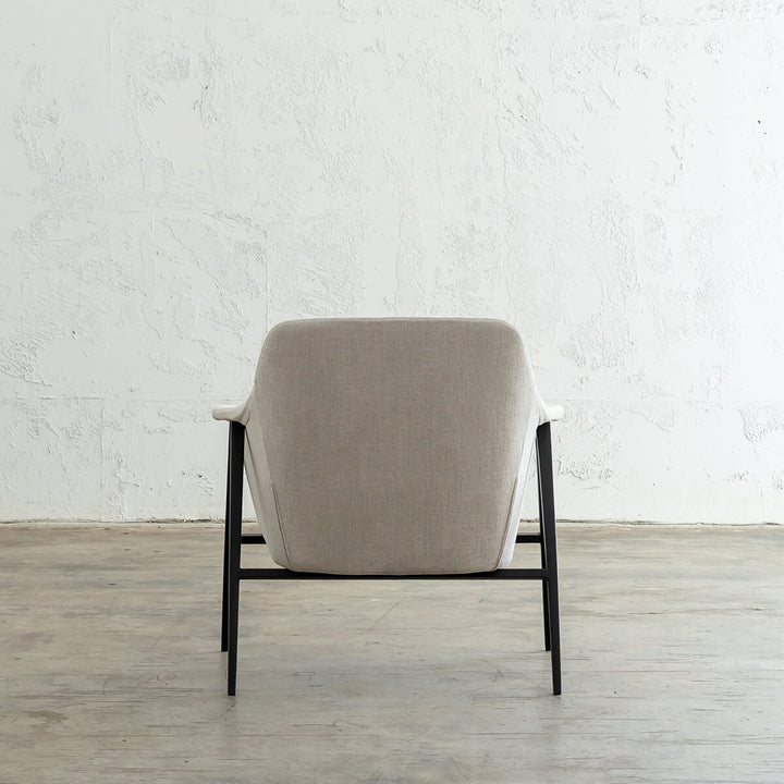 MARCUS ARM CHAIR  |  CASPER WHITE  |  MODERN OCCASIONAL CHAIR  | LOUNGE CHAIR REAR VIEW