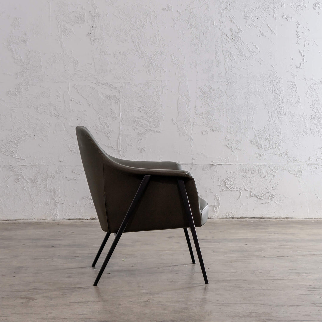 MARCUS ARM CHAIR   |  GREEN SMOKE OLIVE VEGAN LEATHER