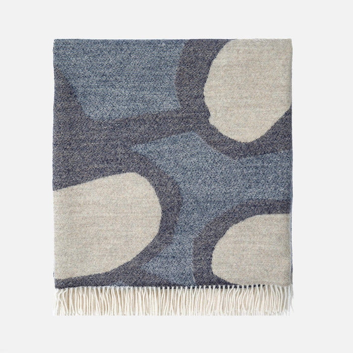 MARIMEKKO  |  KEVATKIURU BLANKET 130 X 180cm  |  DARK BLUE + BEIGE