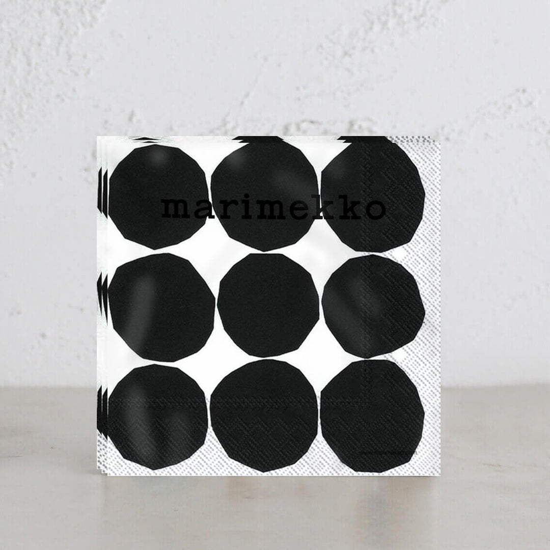 MARIMEKKO  |  KIVET PAPER NAPKINS | BLACK + WHITE