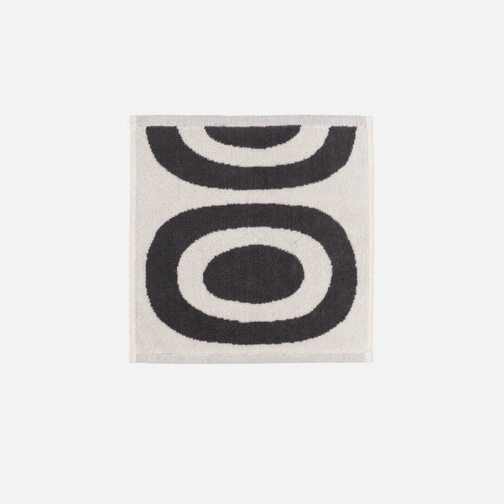 MARIMEKKO | MELOONI BATH BUNDLE SINGLE | CHARCOAL + OFF WHITE  |  FACE TOWEL