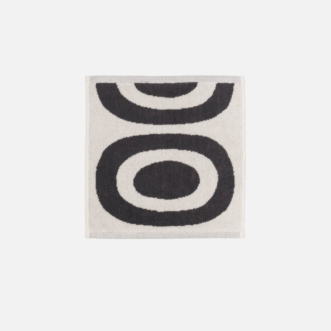 MARIMEKKO | MELOONI GUEST TOWEL, FACE TOWEL, HAND TOWEL | CHARCOAL + OFF WHITE