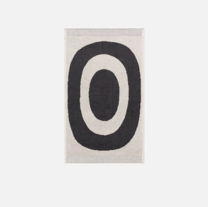 MARIMEKKO | MELOONI GUEST TOWEL, FACE TOWEL, HAND TOWEL | CHARCOAL + OFF WHITE