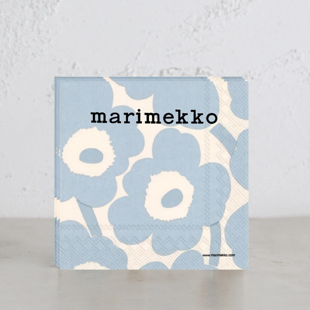 MARIMEKKO  |  UNIKKO NAPKINS  |  CREAM + LIGHT BLUE