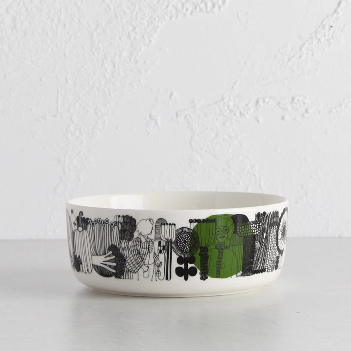 MARIMEKKO | OIVA SIIRTOLAPUUTARHA BOWL 1.5L | BLACK + GREEN