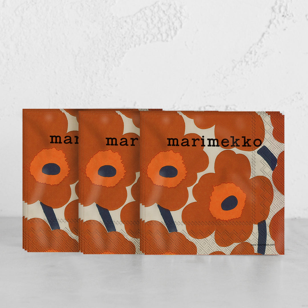 MARIMEKKO  |  UNIKKO PAPER NAPKINS BUNDLE  |  TERRACOTTA