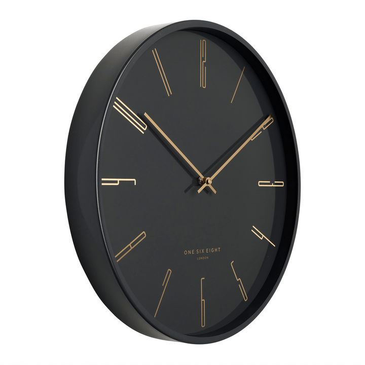 MAYA SILENT WALL CLOCK | CHARCOAL | SIDE