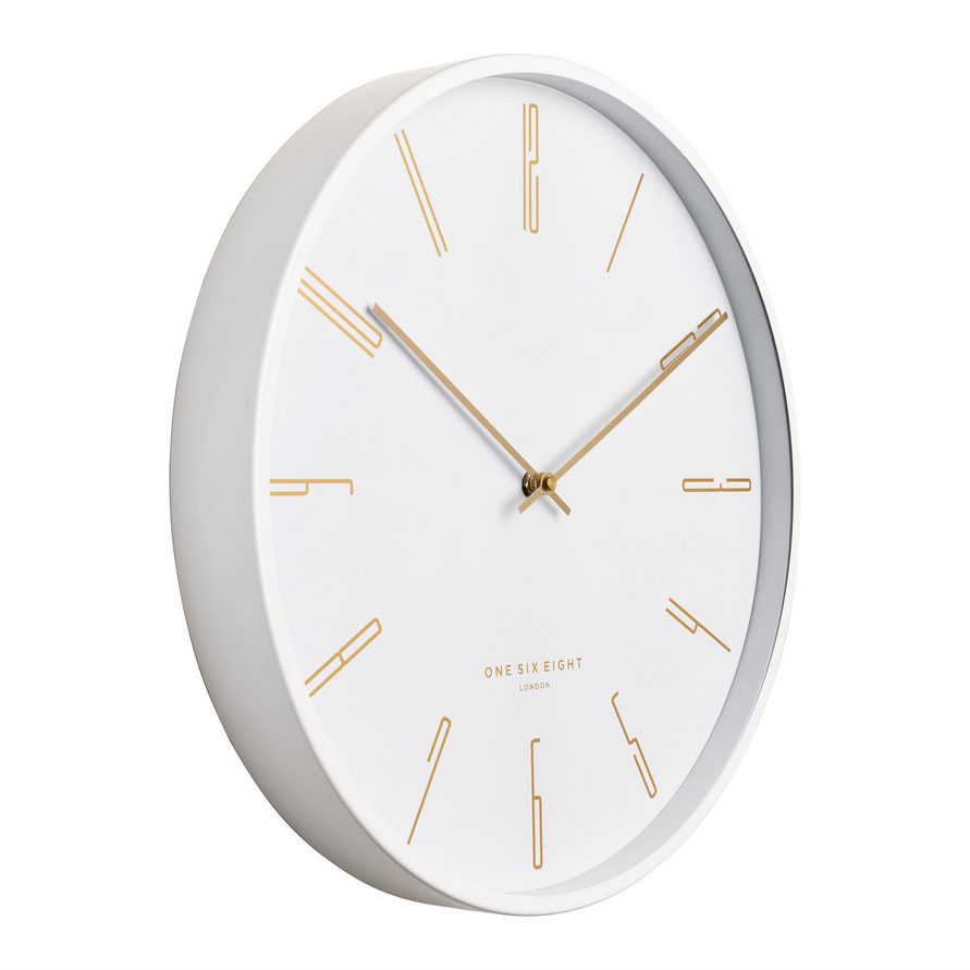 MAYA SILENT WALL CLOCK | WHITE | SIDE