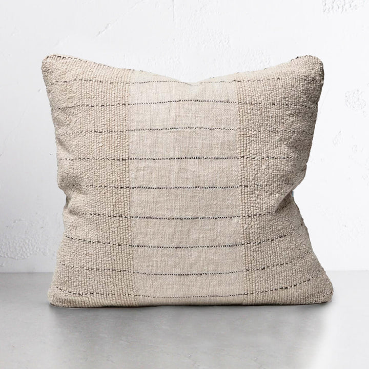 MAYLA CUSHION  |  50 x 50 |  NATURAL + BLACK