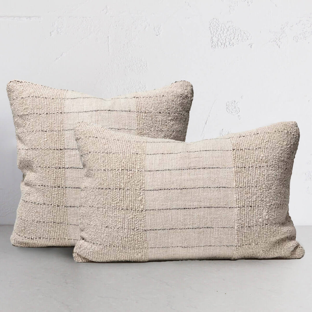 MAYLA CUSHION  |  40 x 60 + 50 X 50CM BUNDLE  |  NATURAL + BLACK