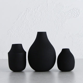 MONA TRIO VASES BLACK