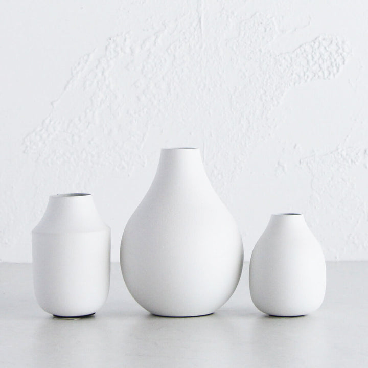 MONA TRIO VASES |  CHALK  |  SET OF 3