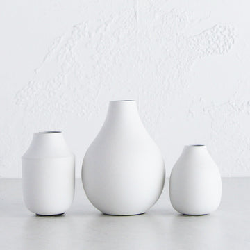 MONA TRIO VASES |  CHALK  |  SET OF 3