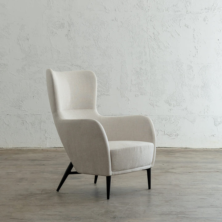 NEIMAN ARM CHAIR  |  CASPER WHITE  |  MODERN OCCASIONAL CHAIR  | LOUNGE CHAIR ANGLE VIEW