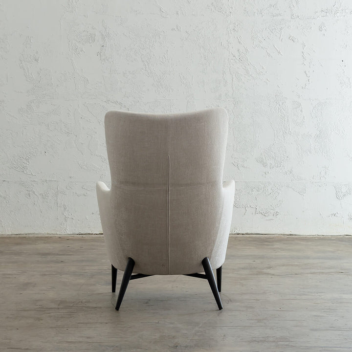 NEIMAN ARM CHAIR  |  CASPER WHITE  |  MODERN OCCASIONAL CHAIR  | LOUNGE CHAIR BACK VIEW