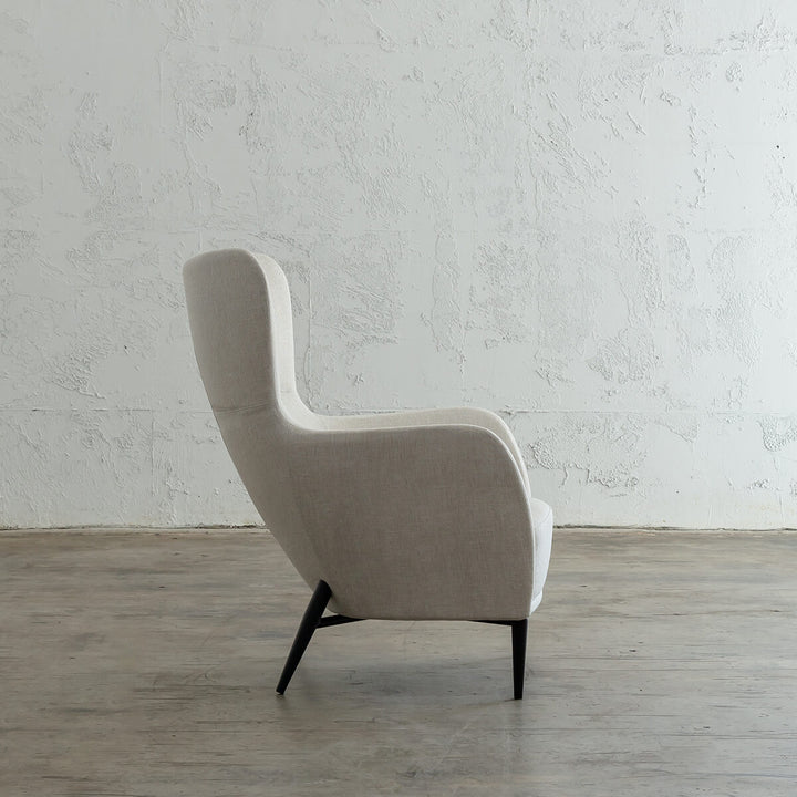 NEIMAN ARM CHAIR  |  CASPER WHITE  |  MODERN OCCASIONAL CHAIR  | LOUNGE CHAIR SIDE VIEW