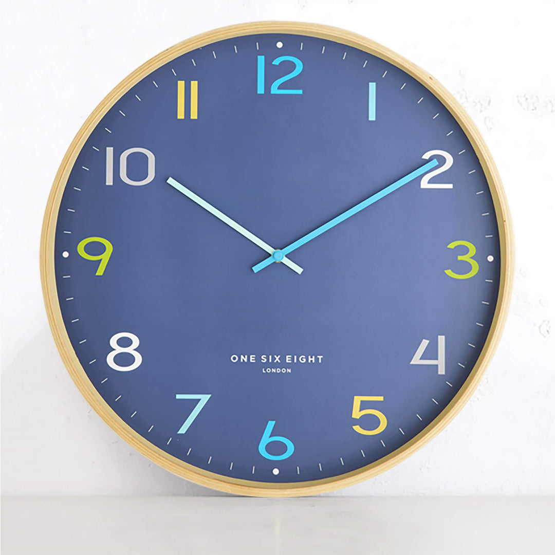 ONE SIX EIGHT LONDON  |  DREAM SILENT WALL CLOCK  |  NAVY  |  53CM