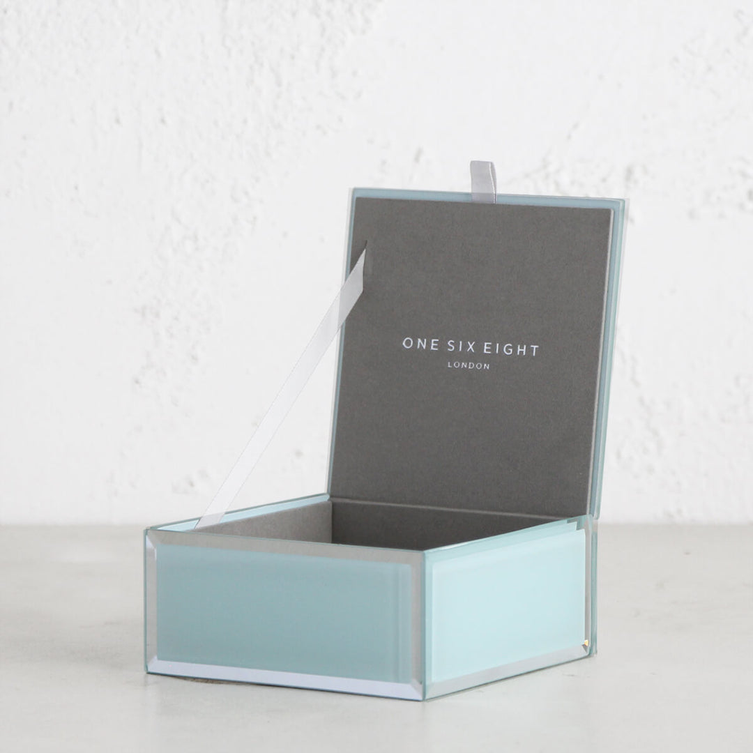 ONE SIX EIGHT LONDON  |  SARA GLASS JEWELLERY BOX  |  MINT SMALL