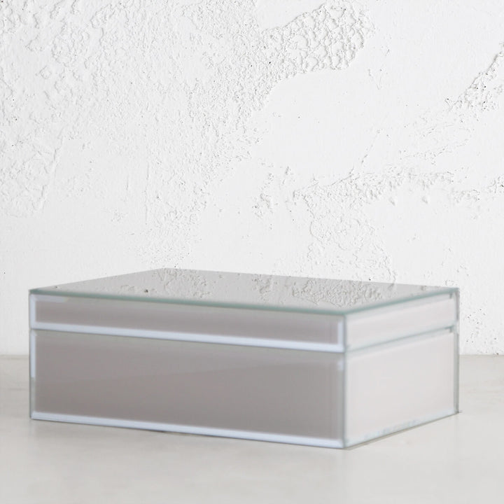 ONE SIX EIGHT LONDON | SARA GLASS JEWELLERY BOX | NUDE LARGE