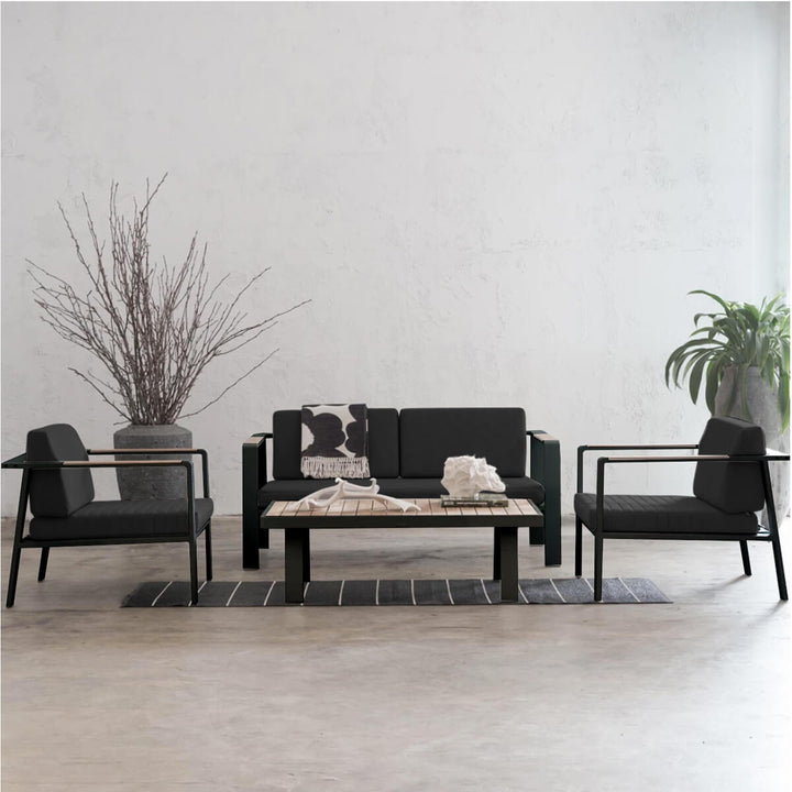 PALOMA OUTDOOR 4 PIECE BUNDLE   |  BLACK ALUMINIUM FRAME