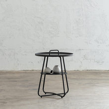 PALOMA SIDE TABLE WITH HANDLE | BLACK