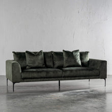 PILOTI 3 SEATER SOFA  |  MANGROVE OLIVE GREEN UNSTYLED VIEW