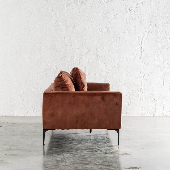 PILOTI 3 SEATER SOFA  |  TERRA RUST SIDE VIEW