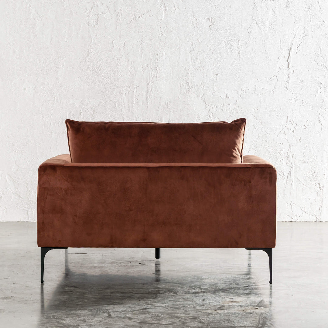 PILOTI CHAISE LOUNGE CHAIR  |  TERRA RUST REAR VIEW