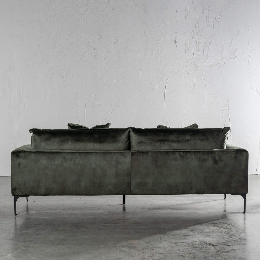 PILOTI 3 SEATER SOFA  |  MANGROVE OLIVE GREEN REAR VIEW