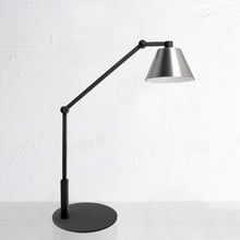 POLE TABLE LAMP  |  BLACK + NICKEL