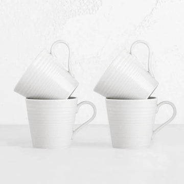 ROYAL DOULTON  | GORDON RAMSAY MUG  |  MAZE WHITE SET OF 4