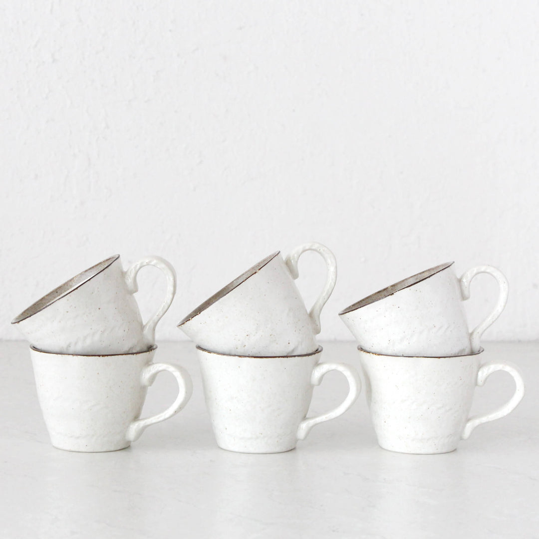 SHIROKARATSU CERAMIC MUG   |  BUNDLE X6  |  NATURAL GLAZE