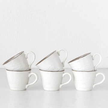 SHIROKARATSU CERAMIC MUG   |  BUNDLE X6  |  NATURAL GLAZE