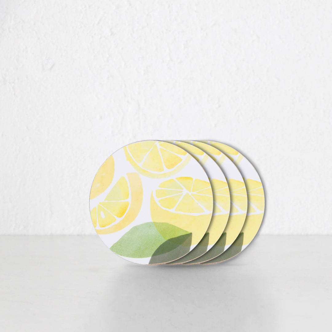 SICILY LEMON ROUND COASTER | SET OF 4