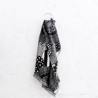 MARIMEKKO  |  SIIRTOLAPUUTARHA BLANKET  |  BLACK + ECRU
