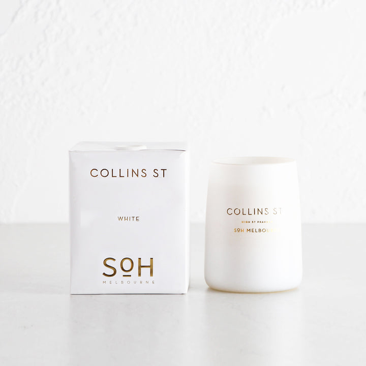 SOH MELBOURNE  |  SOY WAX CANDLE  |  COLLINS ST MATTE WHITE