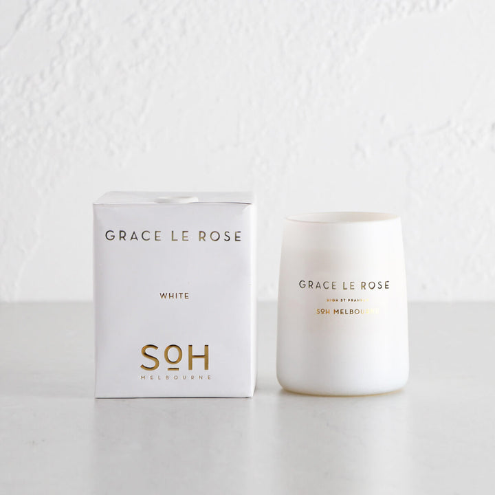 SOH MELBOURNE  |  SOY WAX CANDLE  |  GRACE LE ROSE MATT WHITE