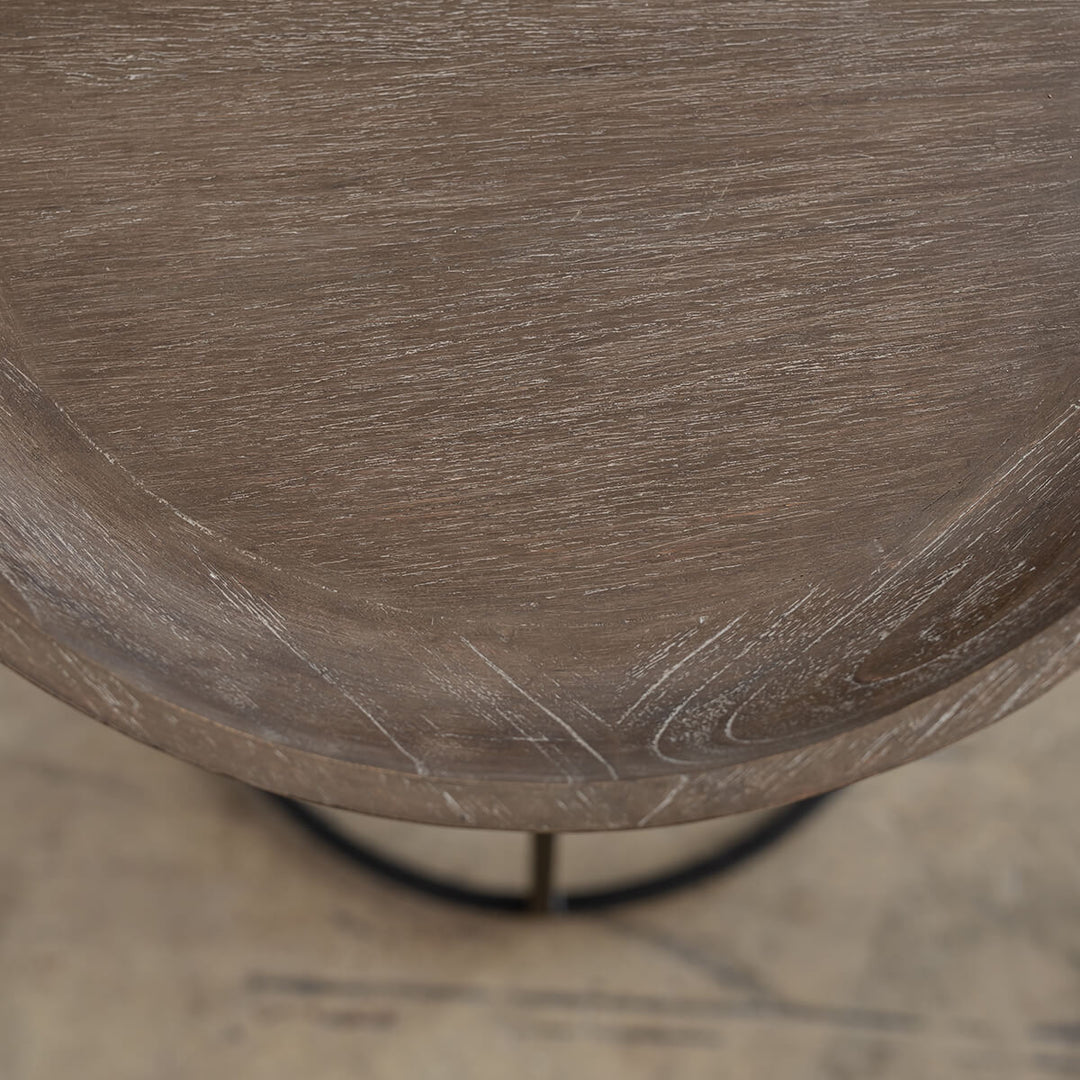 SAUVAGE LONDA OFFICE DESK  |  GREY WASH TIMBER  |  WRITING DESK TIMBER CLOSE UP