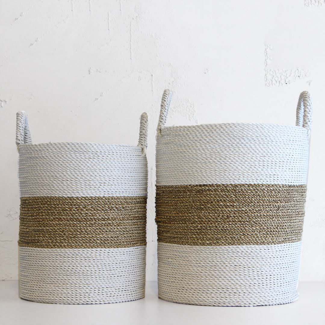 SEAGRASS BASKET   |  GREEN POT PLANT HOLDER  |  STORAGE BASKET