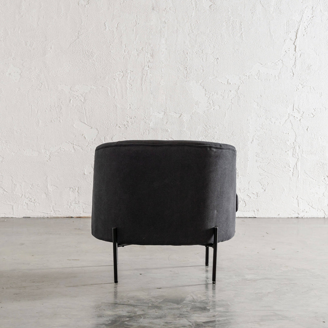 SEVILLA MODERNA TUB CHAIR   |  CARBON ASH MARLE REAR VIEW