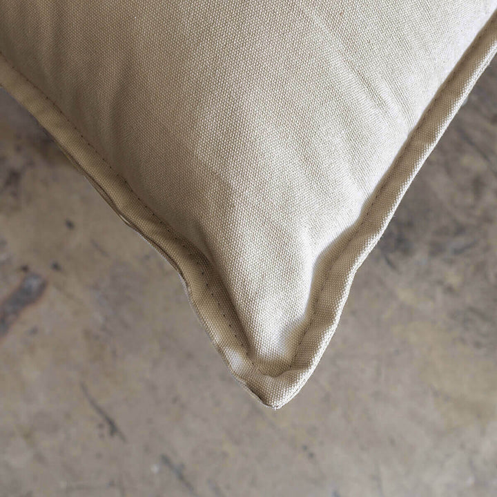 SEVILLA 3 SEATER SLIP COVER SOFA | STOWE SAND  |  FABRIC CLOSE UP