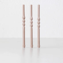 SPIRAL TAPER CANDLE BUNDLE  |  TAUPE  |  SET OF 3