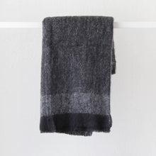ST ALBANS MOHAIR THROW RUG | MAGGIE CHARCOAL