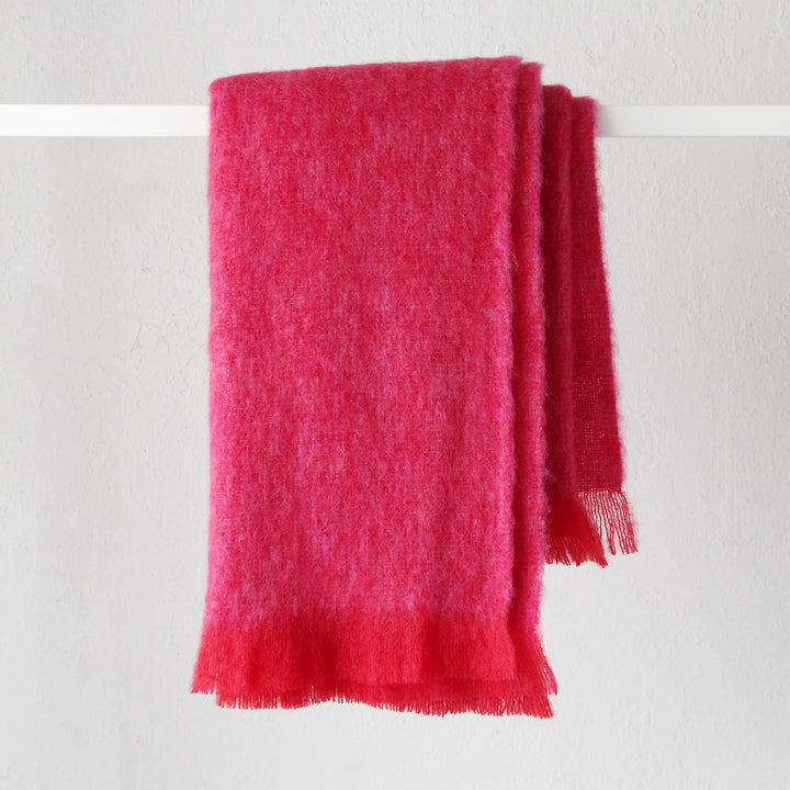 ST ALBANS MOHAIR THROW RUG | POMEGRANATE