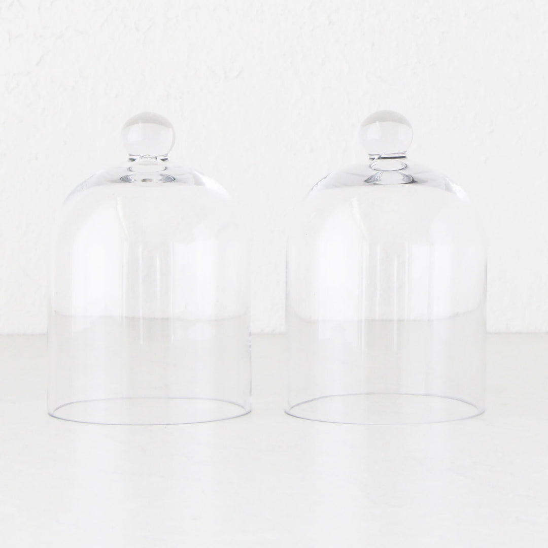 ST CLAIRE CANDLE DOME BUNDLE  |  20CM GLASS CLOCHE X 2